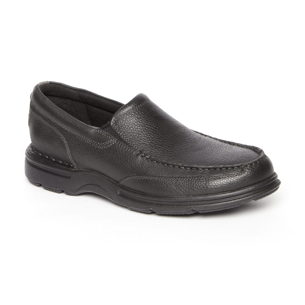 Rockport Mens Slip-On Black - ProWalker Eureka Plus - UK 351-FVBPTU